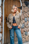On The Prowl Oversized Animal Print Shacket - Beige