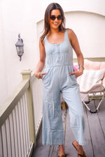 West Coast Whimsy Straight Leg Denim Jumper - Light Wash