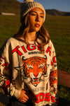 Vintage Sack Tiger Crew Next Sweatshirt- Cream/Multi