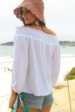 Salty Breeze Off The Shoulder Top - White