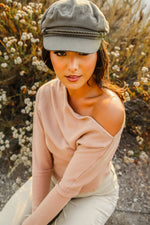 Sun Shines For You One Shoulder Top - Mocha