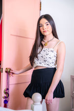Ethereal Flight Butterfly Print Cami - Cream/Black