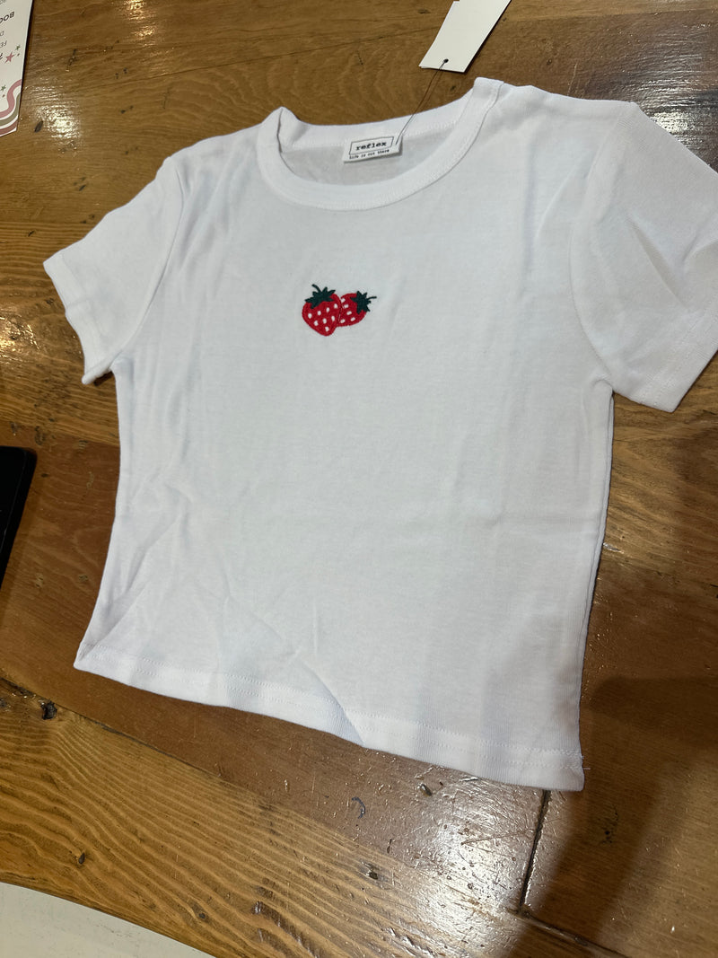 Reflex Strawberry Baby Tee - White