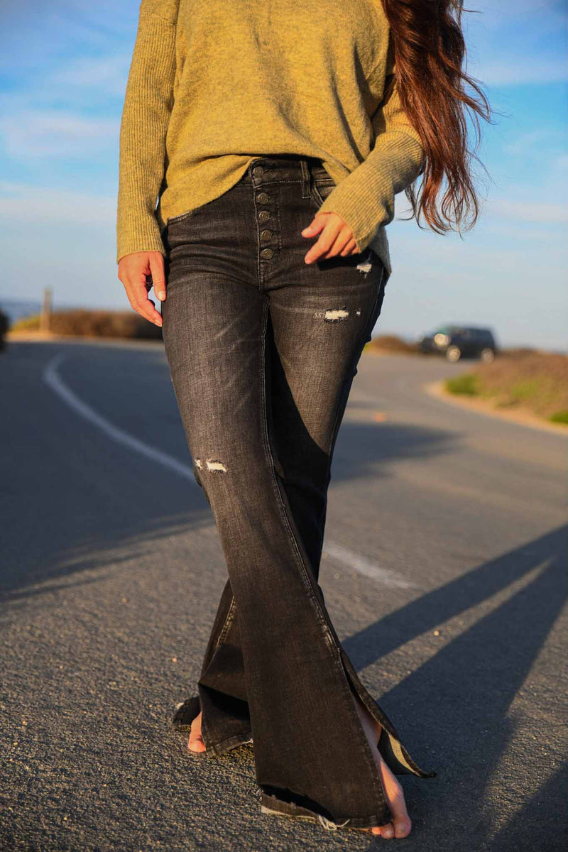 FLYING MONKEY Weathered Jeans - Black