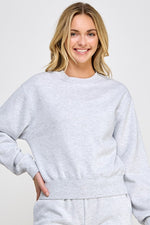 Keep It Cozy Crewneck Pullover- Heather Gray