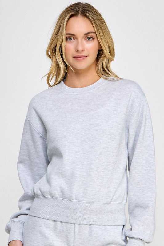 Keep It Cozy Crewneck Pullover- Heather Gray
