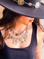 Juliet Tiered Coin Necklace- Silver