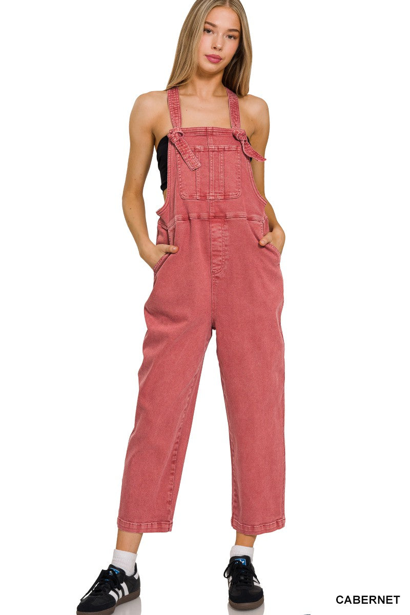 All You Need Boxy Fit Overalls- Rose
