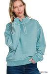 Haleigh Quarter Zip Pullover- Teal