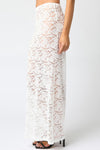 Souled Out Sheer Lace Maxi Skirt - White