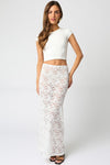 Souled Out Sheer Lace Maxi Skirt - White