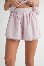 Lavender Macaron Sleeveless Top and Short Set -Mauve