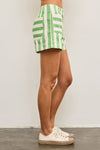 Palm Springs Stripe Shorts - Lime/White