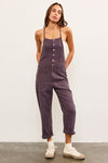 Misty Meadow Linen Jumpsuit - Gray