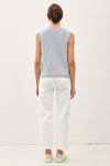 Heaven Sent Knit Button Front Vest (Extended Sizing)- Sky
