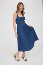 Indigo Grove Sleeveless Denim Dress - Dark Wash