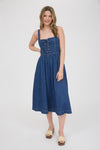 Indigo Grove Sleeveless Denim Dress - Dark Wash