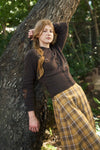 Forest Darling Embroidered Detail Knit Sweater - Chocolate