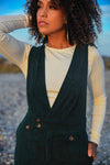 Adventure Awaits Overalls - Teal Green