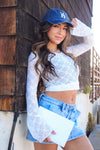 Lacy Lou Sheer Lace Longsleeve- White