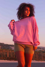 Eternal Warmth Organic Cotton Knit Sweater - Bubblegum