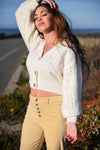 Vanilla Bean Cable Knit Cardigan - Cream