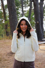 Moonbeam Softec Knit French Terry Sustainable Zip Hoodie- Light Yellow
