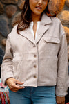 Enchanted Herringbone Pattern Coat - Beige/Cream