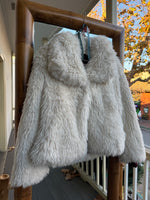 Plush Perfection Faux Fur Crop Coat - Ivory