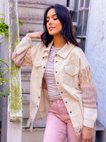 All In the Details Corduroy Jacket - Cream/Tan
