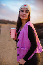 Loving Layers Quilted Vest- Vintage Plum