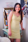Dance All Night Eyelet Slip Dress - Lemon