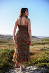 Rosewood Romance Floral Midi Dress - Pine/Multi
