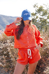 Sweet Clementine Pocket Detail Cropped Shacket - Burnt Orange