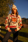 Vintage Sack Tiger Crew Next Sweatshirt- Cream/Multi