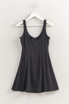 Classic Cutie Sleeveless Scoop Neck Dress - Black