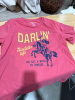 Darlin T- Shirt - Hot Pink
