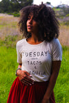 Tuesday Calls for Tacos and Tequila Tee - Sand
