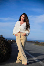 Vanilla Bean Cable Knit Cardigan - Cream