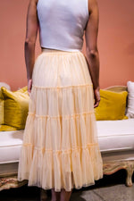 Starlit Tulle Overlay Skirt-Buttercream