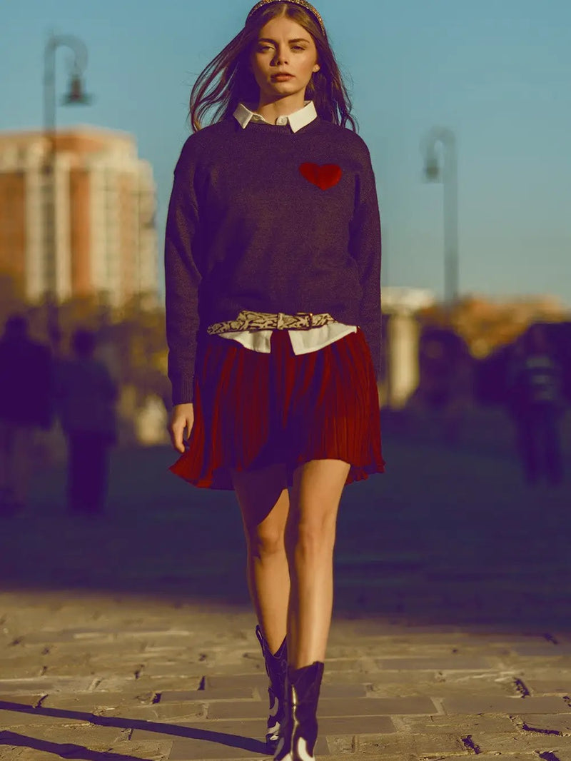 Spread Love Everywhere Sweater- Gray (ONLINE ONLY!)