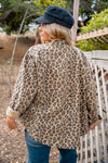 On The Prowl Oversized Animal Print Shacket - Beige