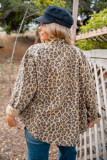 On The Prowl Oversized Animal Print Shacket - Beige
