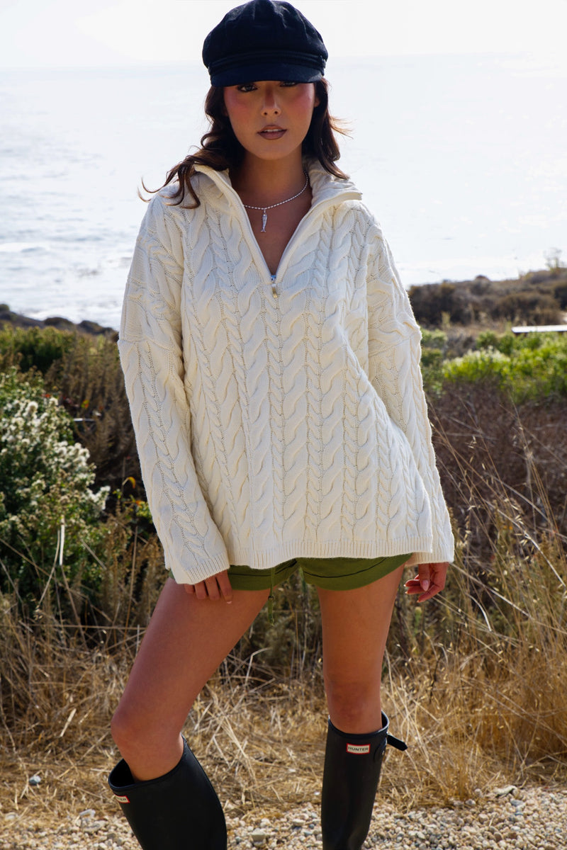 Seafarer Cableknit Pullover Sweater