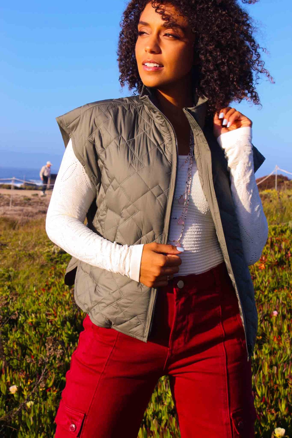 Pinecrest Quilted Puffer Vest - Army