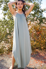 Cloud Chaser High Neck Slip Dress - Sage