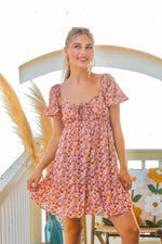 Flirt with Fate Floral Mini Dress - Multi