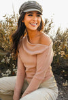 Sun Shines For You One Shoulder Top - Mocha