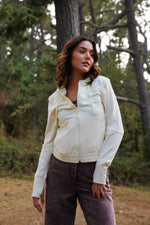 Moonbeam Softec Knit French Terry Sustainable Zip Hoodie- Light Yellow