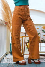 French Paris Wide Leg Pant - Brown Sugar